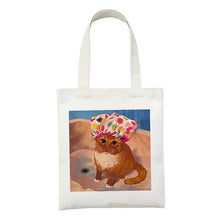 画像をギャラリービューアに読み込む, 25種類_猫の油絵シリーズ | キャンバストート