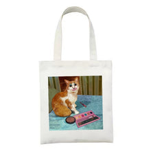 画像をギャラリービューアに読み込む, 25種類_猫の油絵シリーズ | キャンバストート