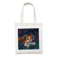 画像をギャラリービューアに読み込む, 25種類_猫の油絵シリーズ | キャンバストート