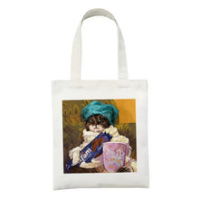 画像をギャラリービューアに読み込む, 25種類_猫の油絵シリーズ | キャンバストート